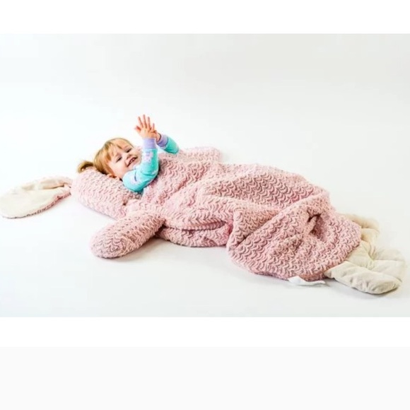 Demdaco Nat & Jules Belina Bunny Plush Sleeping Bag - Picture 2 of 9